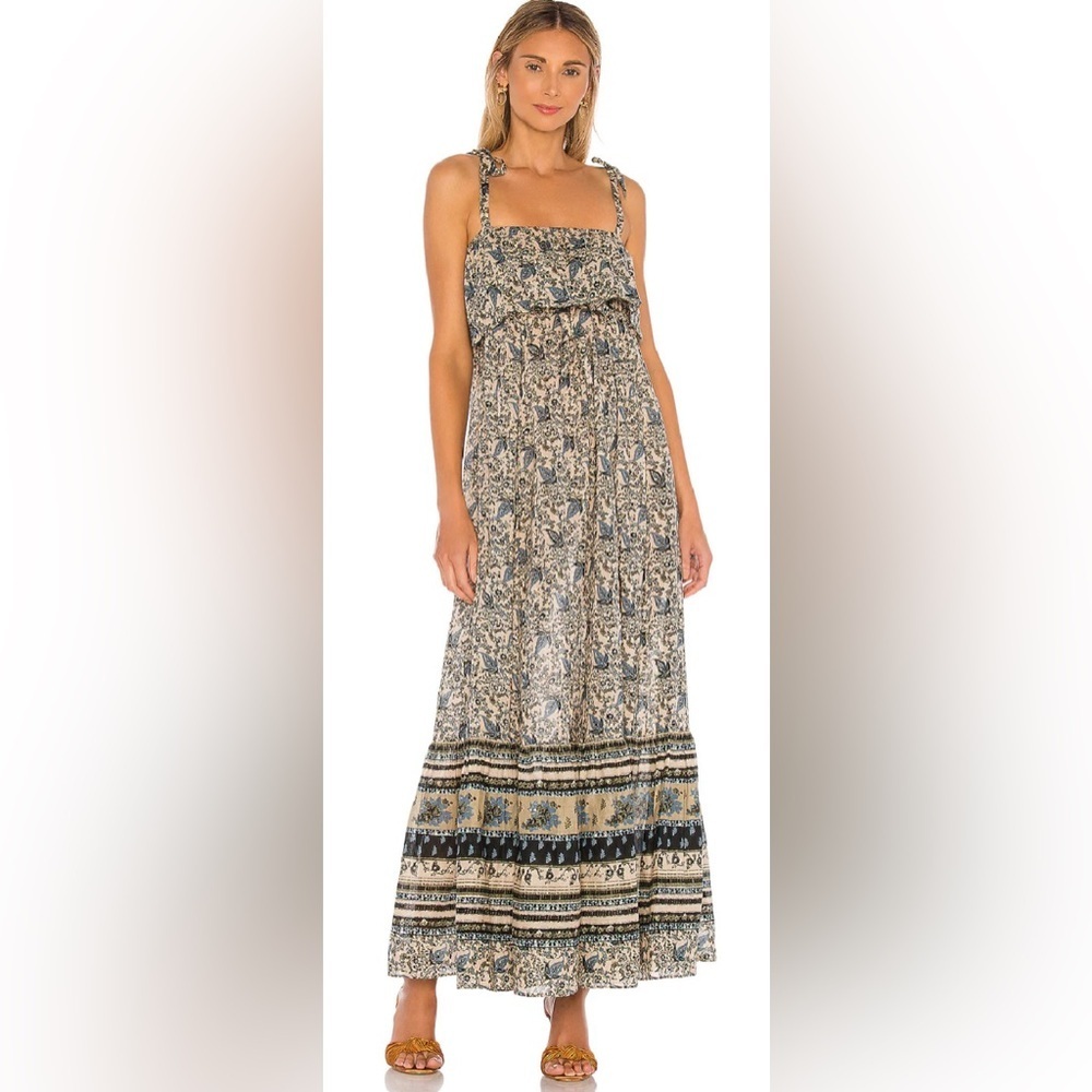 Free People Tangier Babydoll Midi In Neutral - Size M